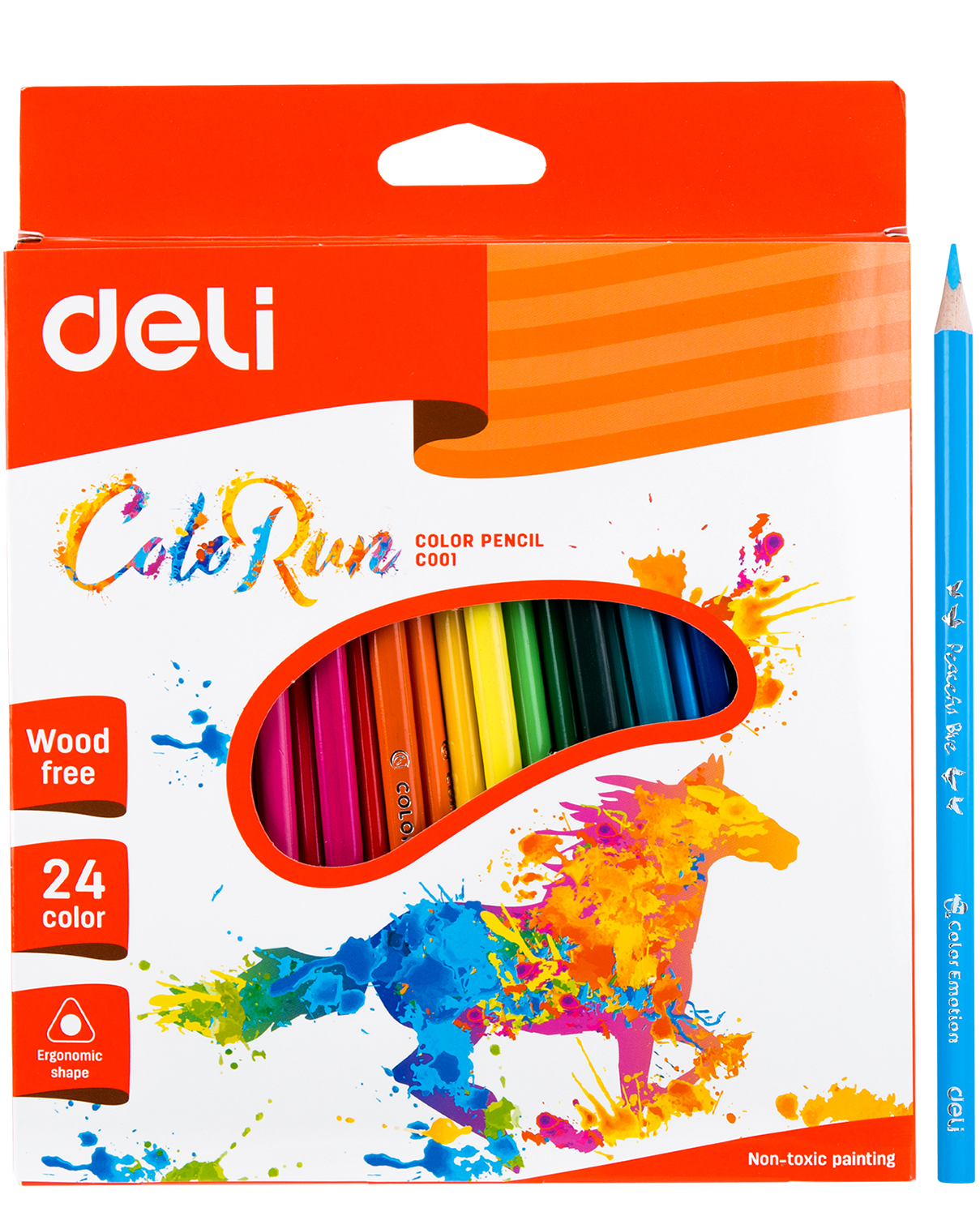 Lápices de Colores Largos, 24 pcs - Deli C00120