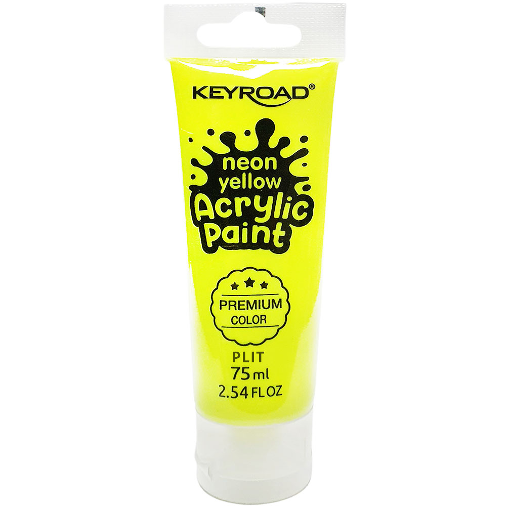Pintura Acrílica Amarillo Neón 75 ml - Keyroad KR-972214