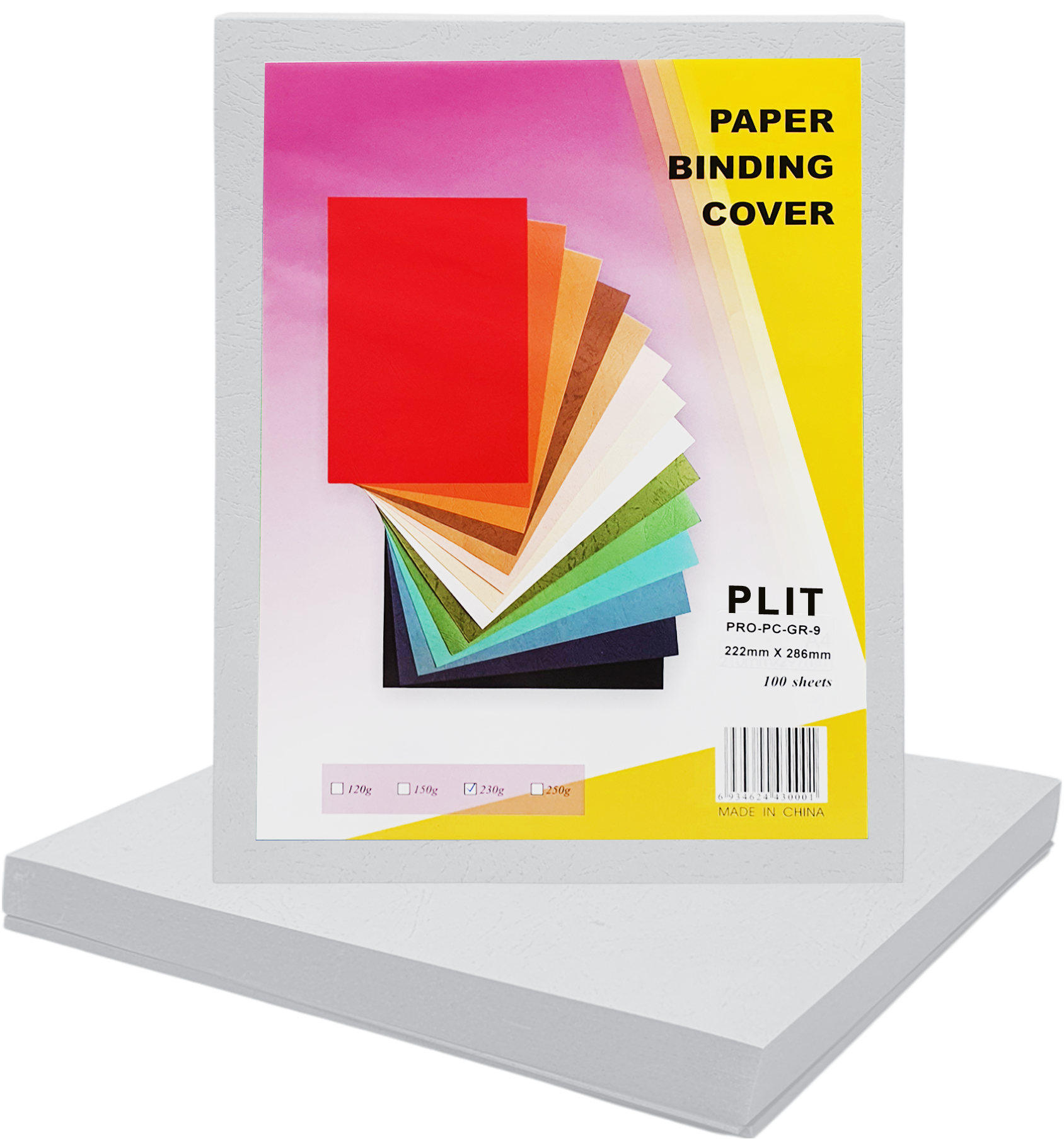Cubierta de Cartón para Encuadernar, Blanco (Paper Binding Cover), 100 pcs