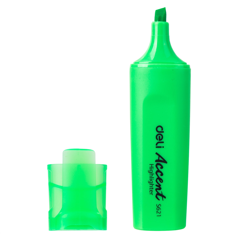 Resaltador Deli Accent S621, Verde Neón