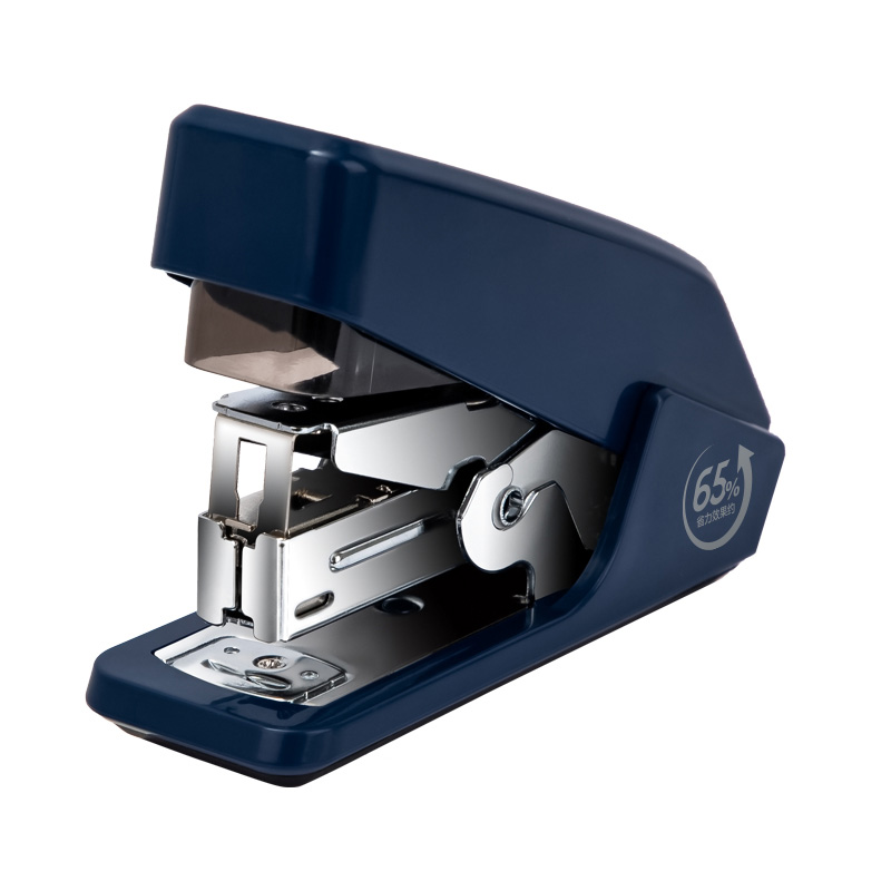 Grapadora Pequeña 65% Menos Esfuerzo, 25 Hojas, Azul - Deli Effortless 0466