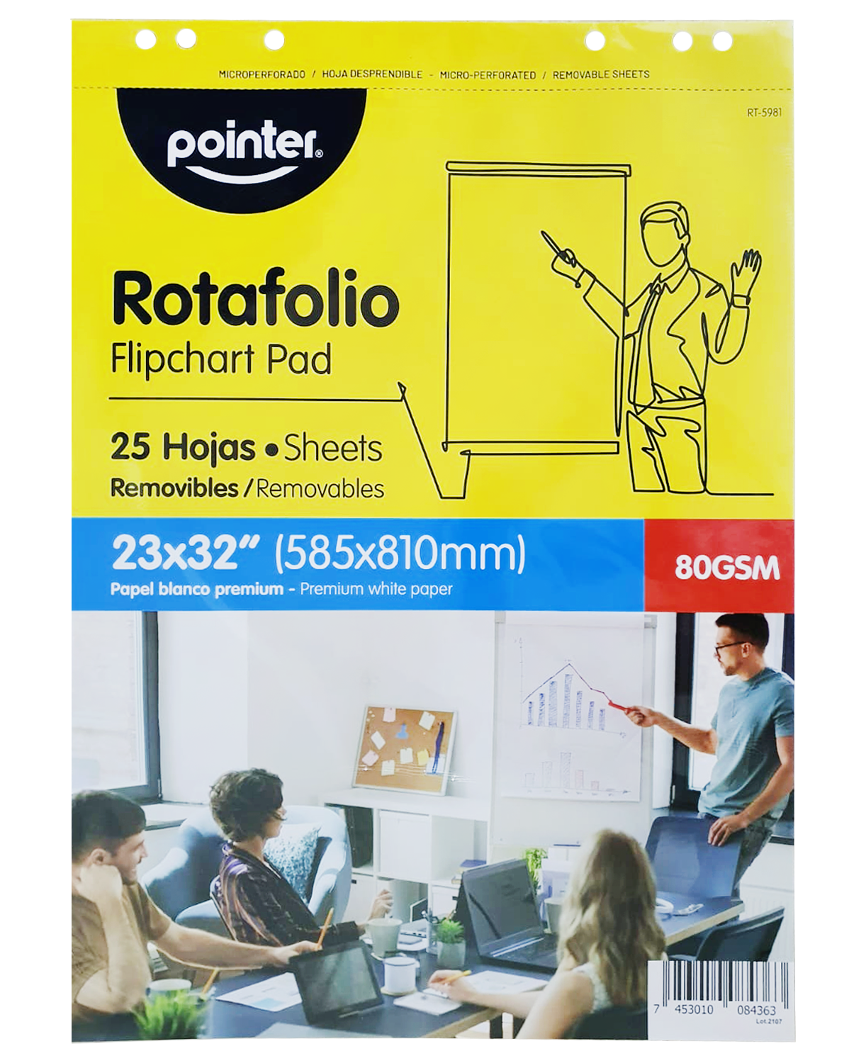 Libreta Rotafolio 23" x 32",  25 Hojas