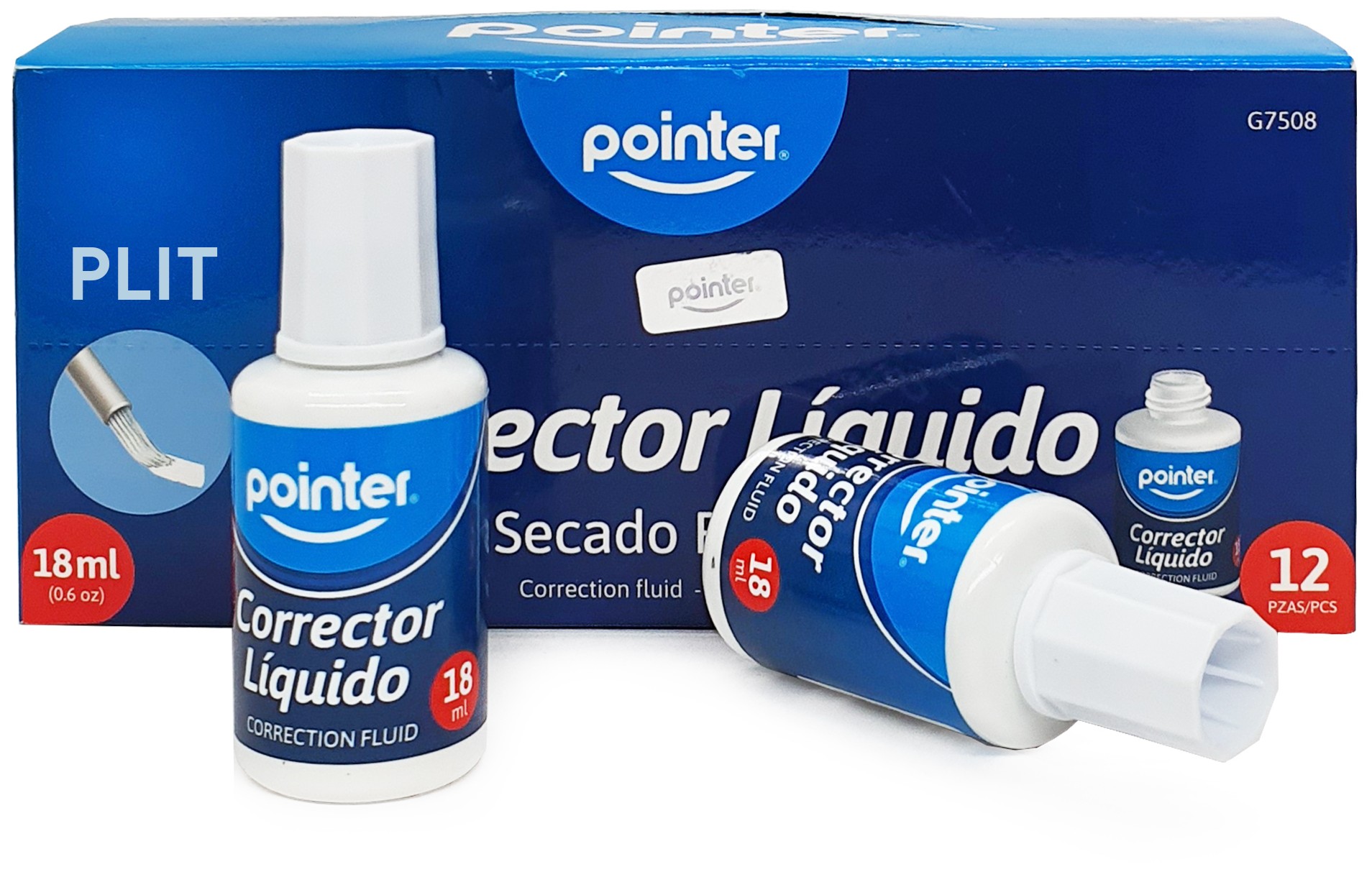 Corrector Líquido con Brocha, 18 ml - Pointer