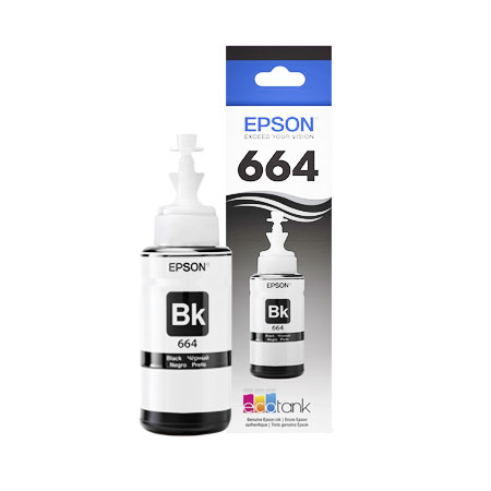 Original: Tinta Epson 664 (T6641), Negro
