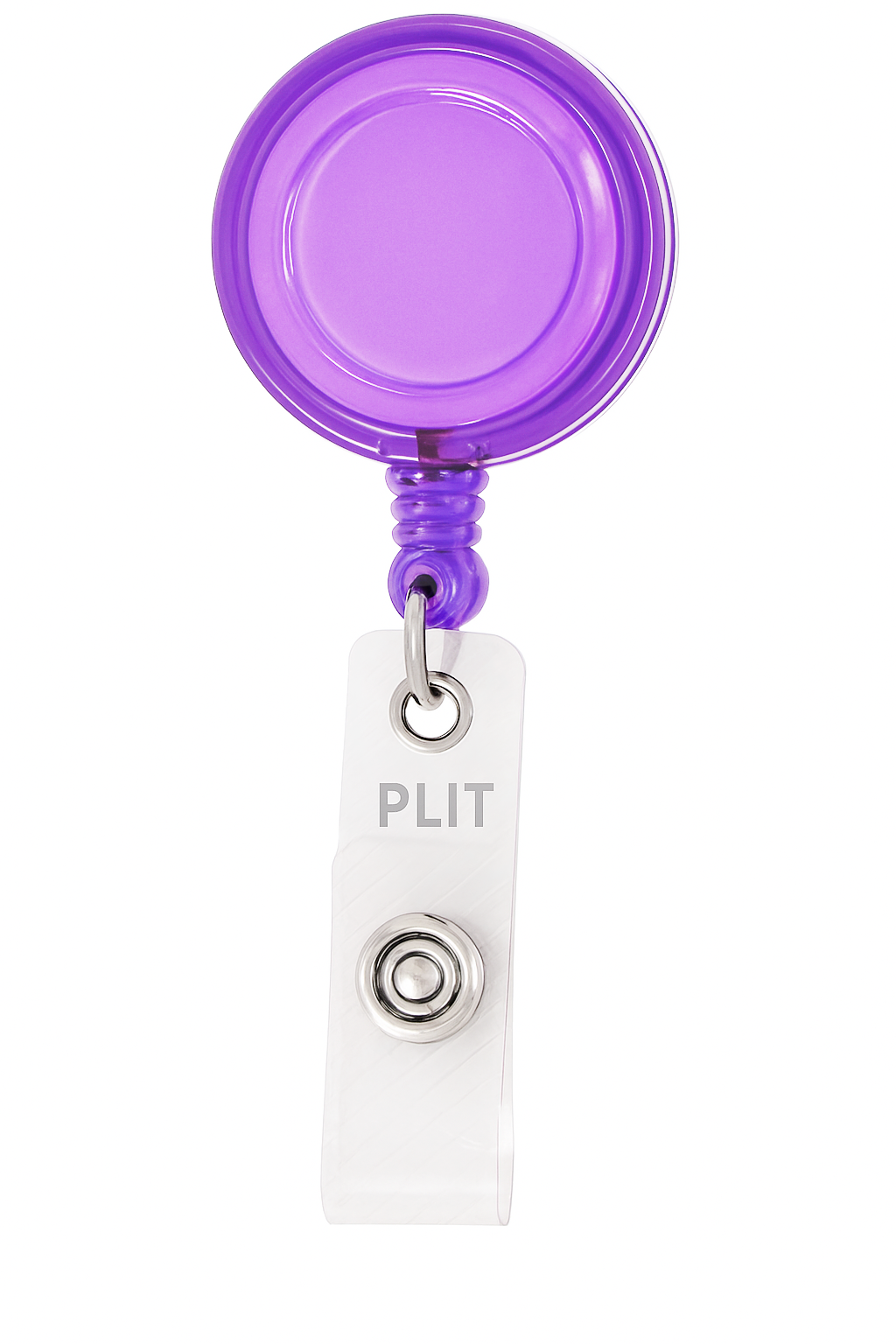 Cordon tipo YOYO Extendible para Porta Carnet, Morado Translúcido - CONY NB209-MO