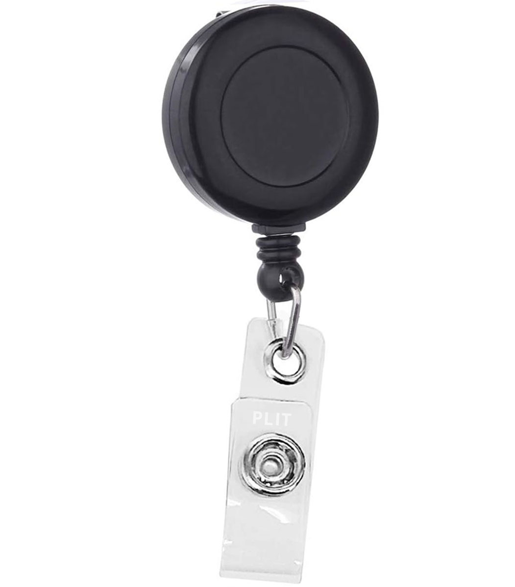 Cordon tipo YOYO Extendible para Porta Carnet, Negro