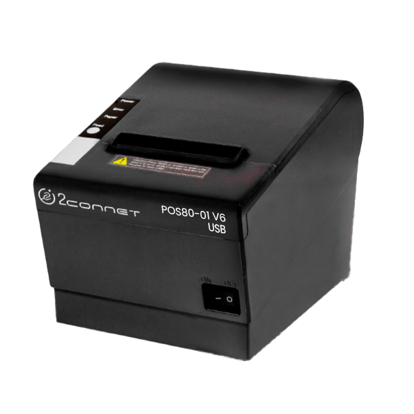 Impresora Térmica para Recibos 3 1/8 ( 80mm) 2Connect 2C-POS80-01-V6 USB con Auto Corte para Facturación Electrónica y Puntos de Venta