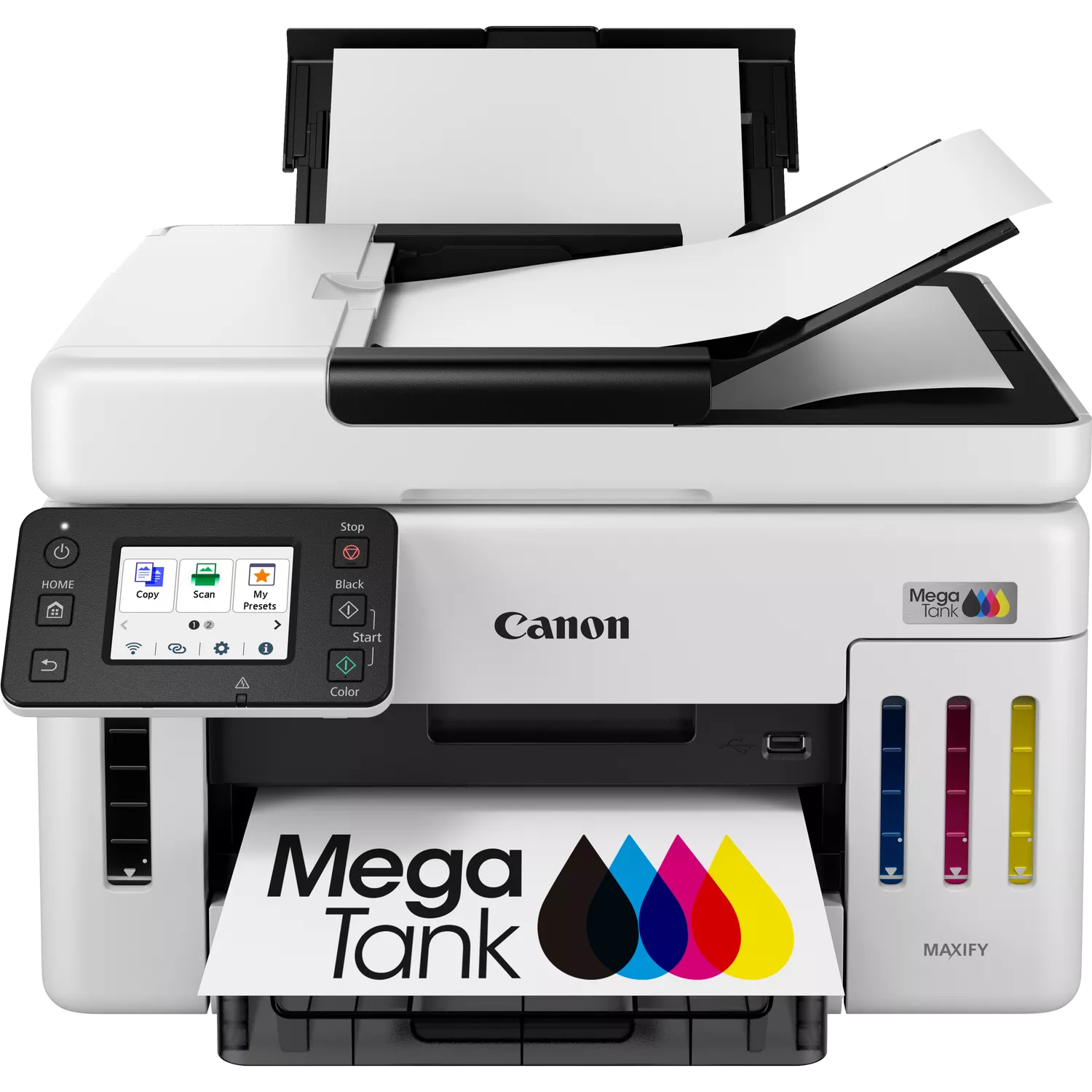 Impresora Multifuncional 3-en-1 Canon MAXIFY GX6110 MegaTank, Inalámbrica Wi-Fi