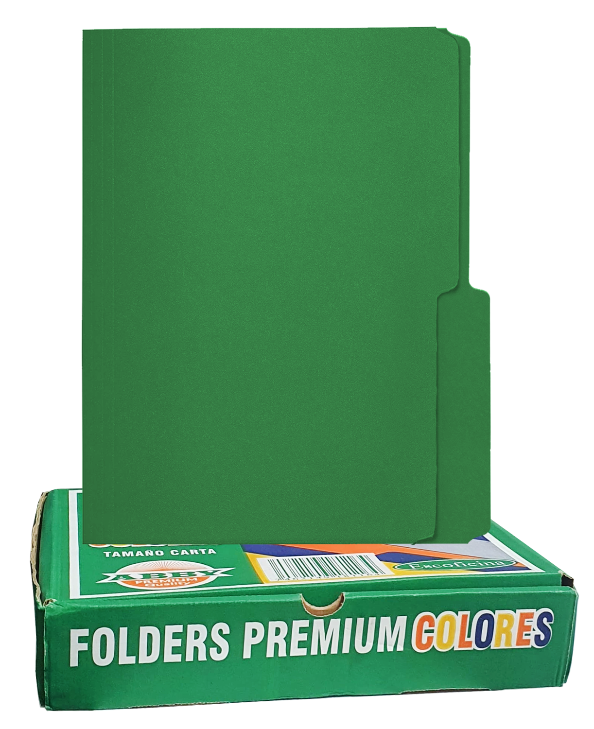 Folders ABBY 8 1/2" x 11" Verde, 100 pcs