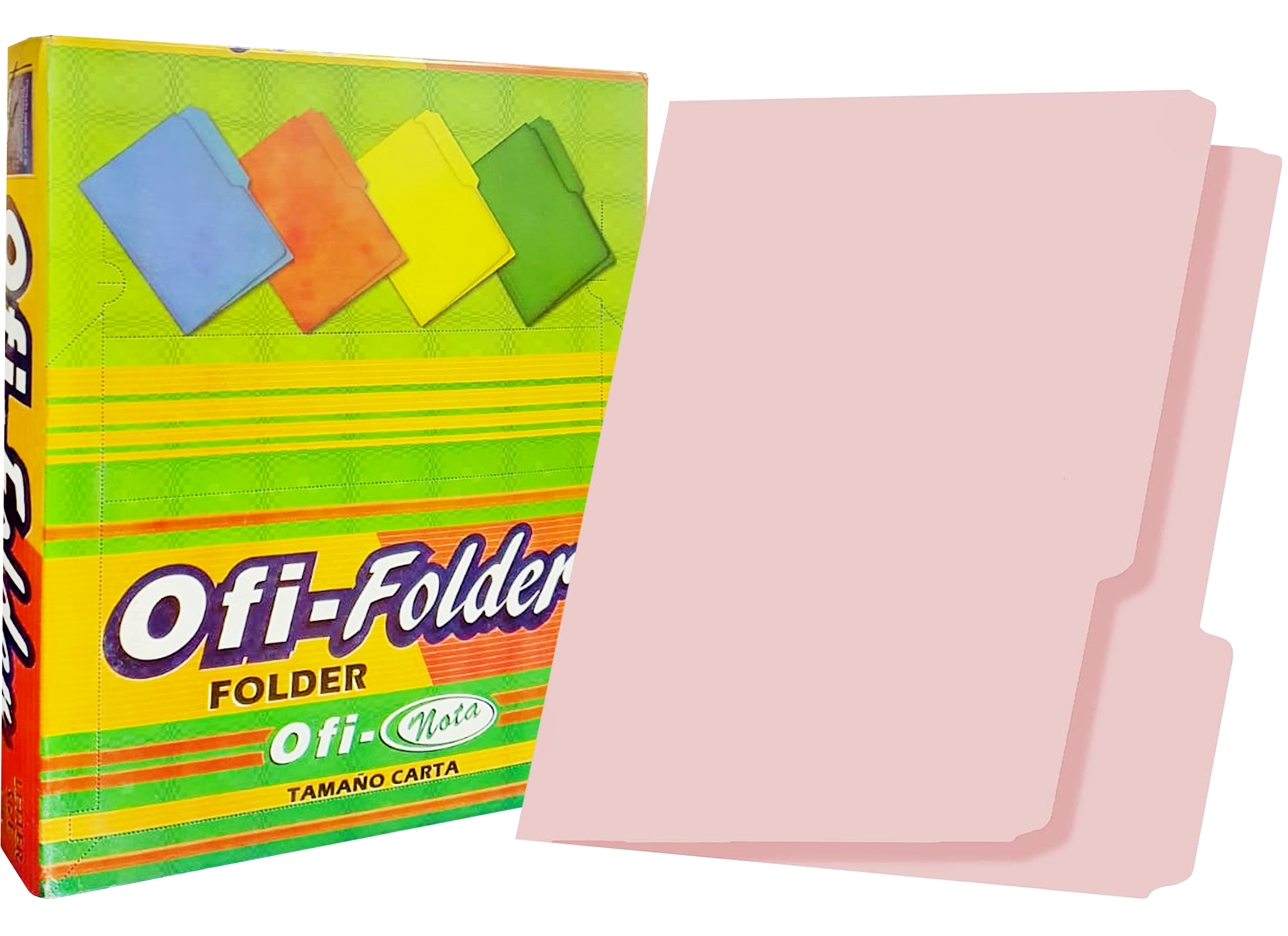 Folders Rosado Pastel 8.5" x11", 100 pcs - Ofi-Nota 03553