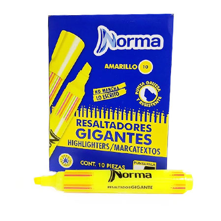 Resaltador Norma Amarillo Plano