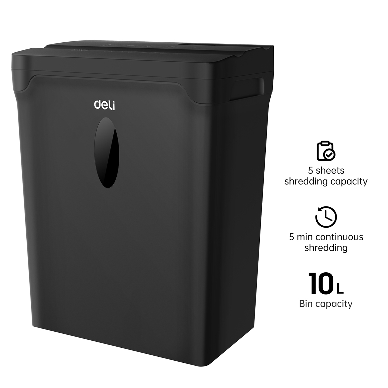 Trituradora de Papel Deli Smol, 5 Hojas