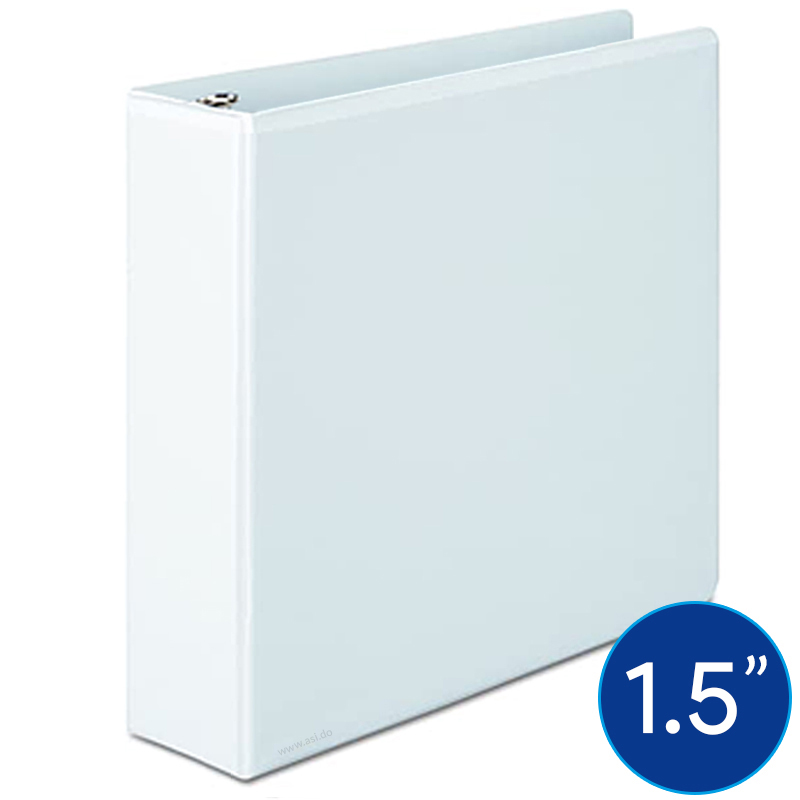 Carpeta de 1.5" (1" 1/2) Pulgadas con Cover, Blanca