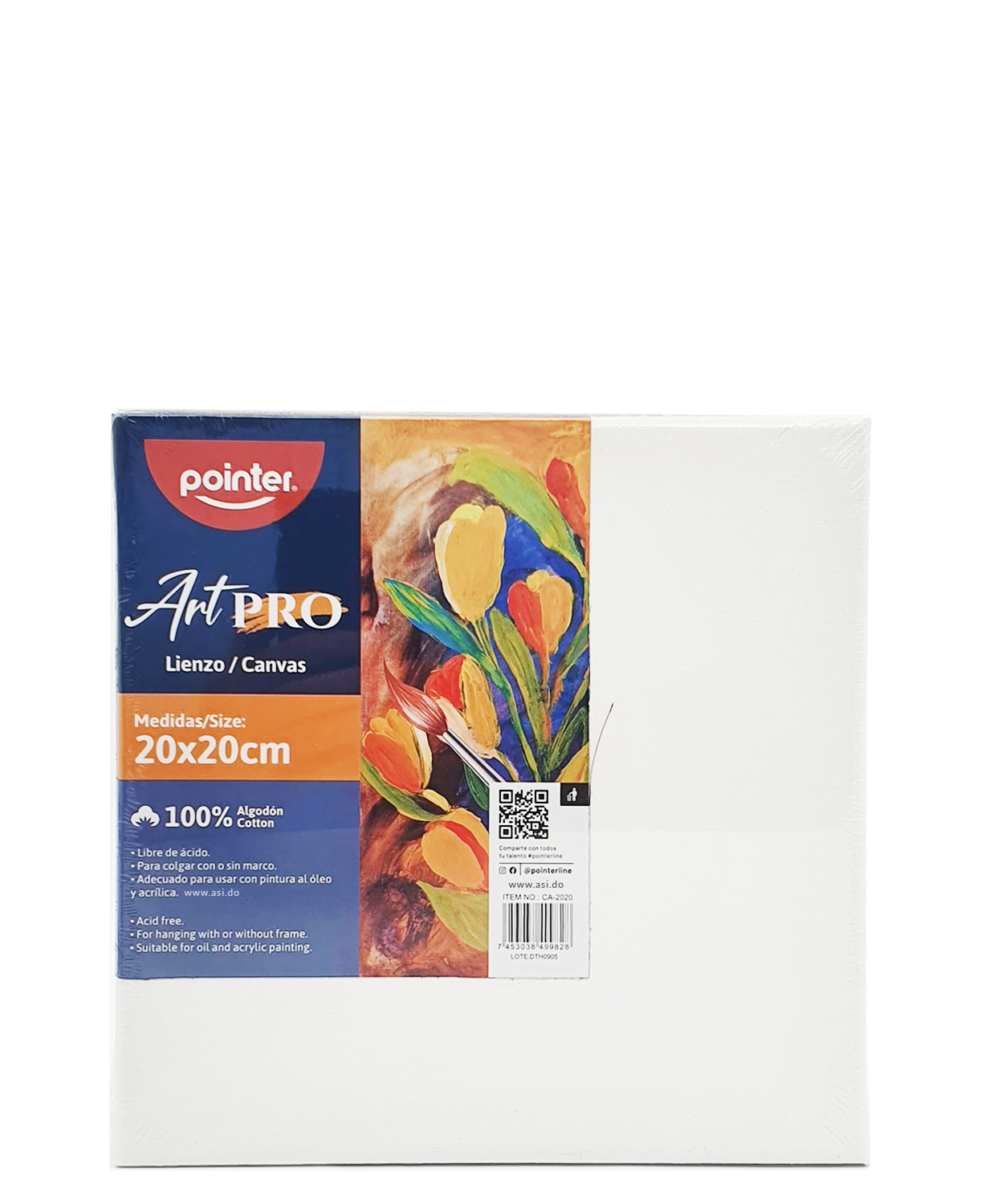  Cuadro de Lienzo Canva para Pintar 8"x 8" - Pointer ArtPro