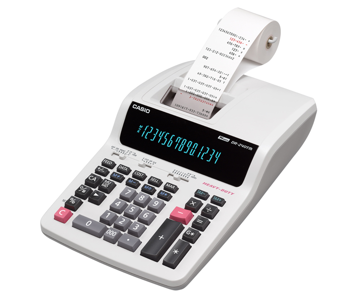 Calculadora CASIO DR-240R, 14 Dígitos, Blanca