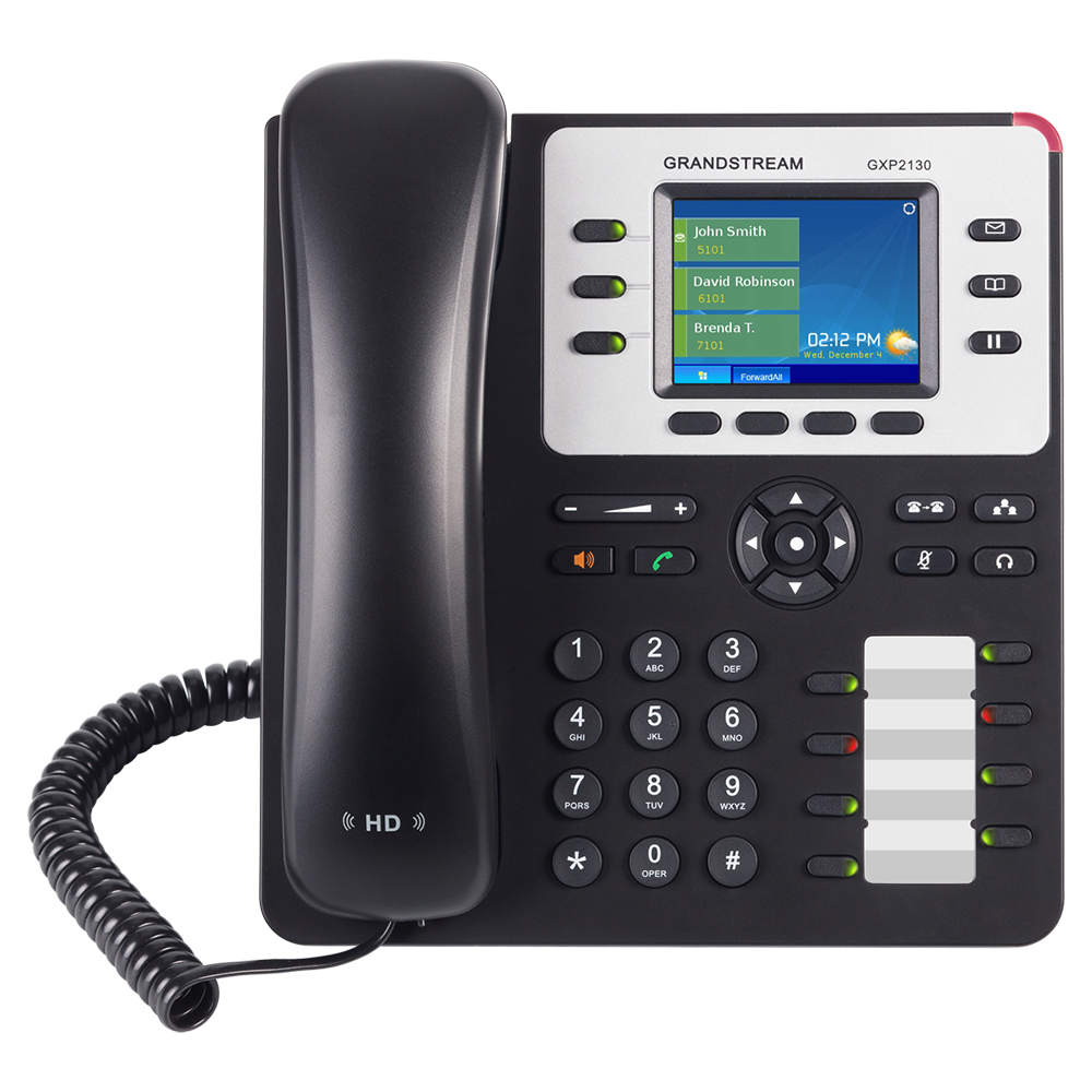 Teléfono IP Empresarial Grandstream GXP2130 v2, 3 Líneas, 3 Cuentas SIP, PoE, Bluetooth, Audio HD
