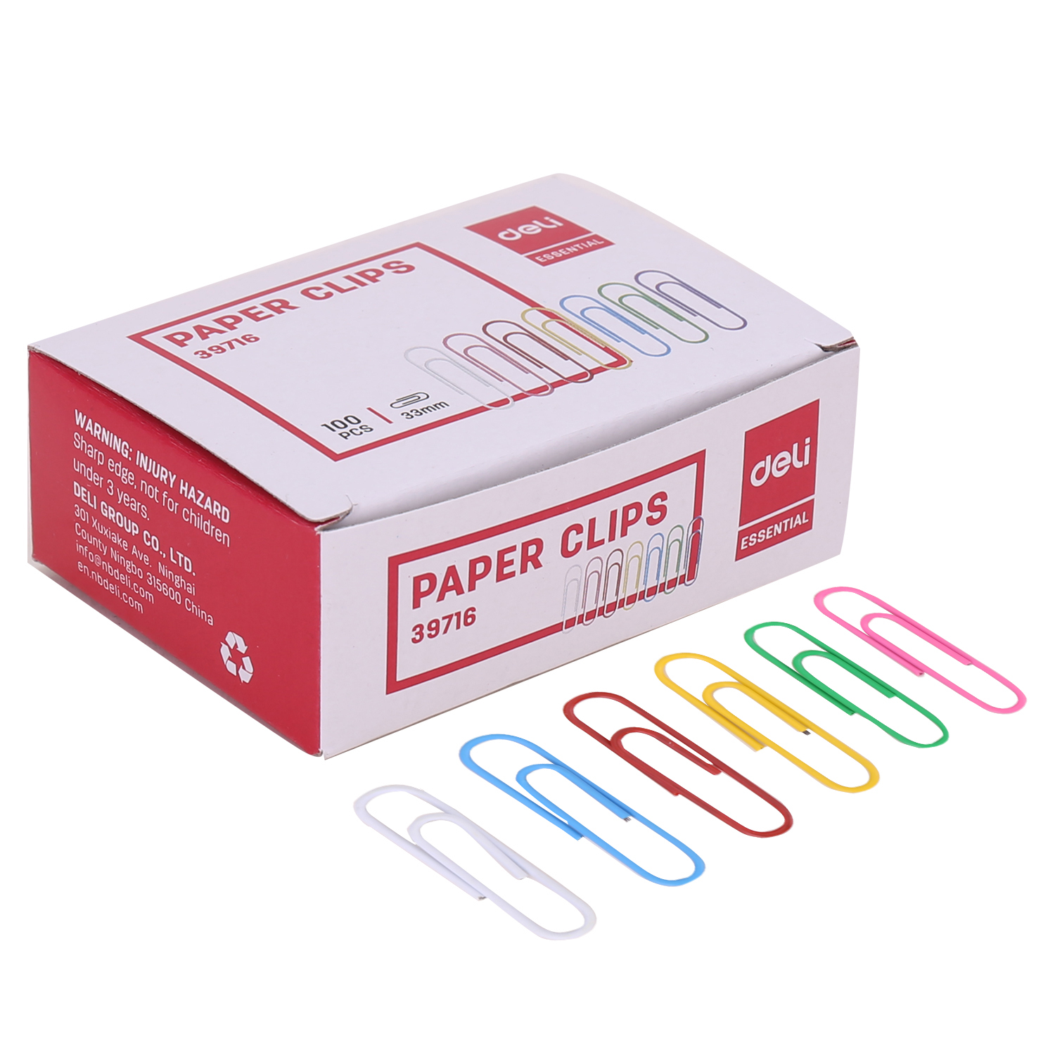 Clips Pequeños # 4 de Colores Engomado, 100 pcs