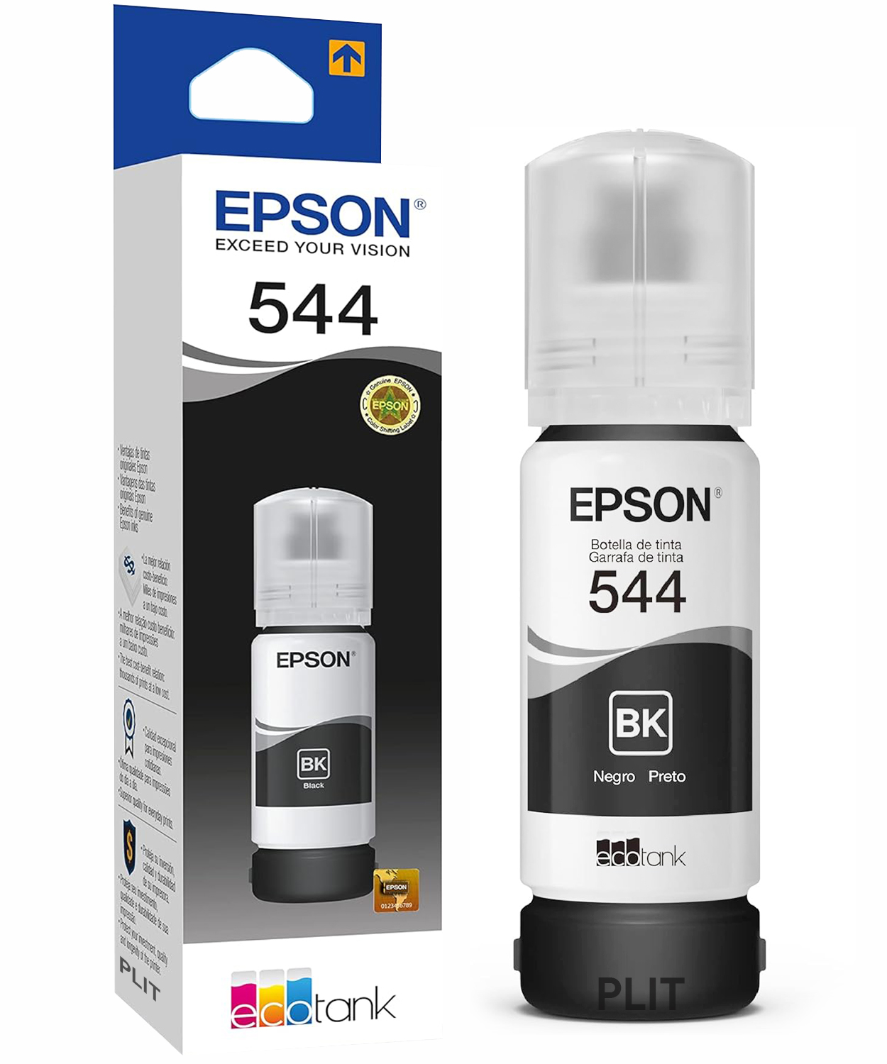 Original: Tinta Epson 544 para Impresoras L3110 L3150 L5190, Negro