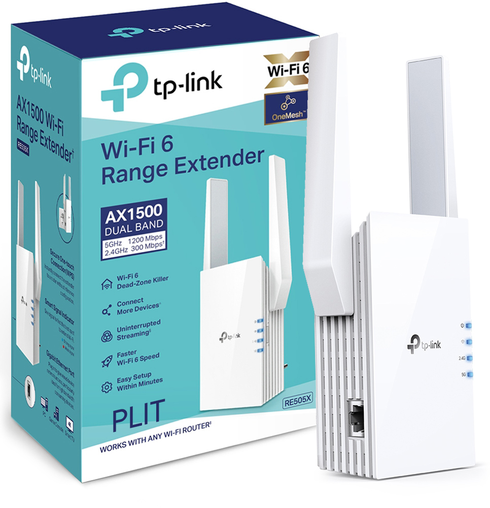 Router Repetidor Extensor de Red Wi-Fi 6 TP-Link RE505X de Doble Banda de 5 Ghz y 2.4 Ghz