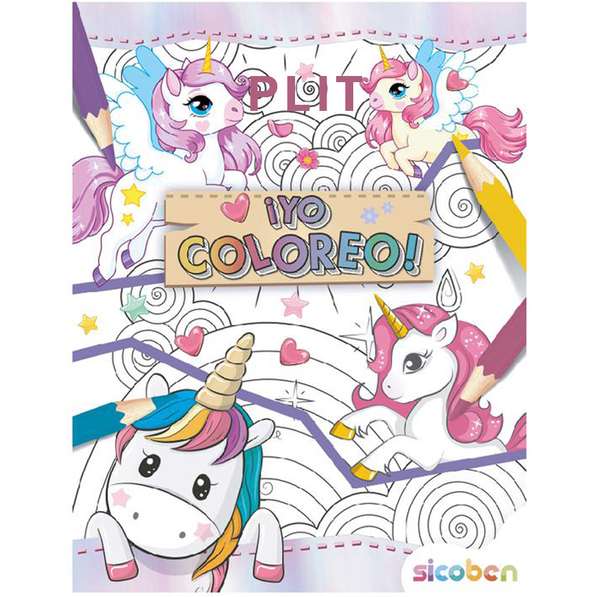 Libro Infantil para Colorear Dibujos de Unicornios - Sicoben "Yo Coloreo" 180136