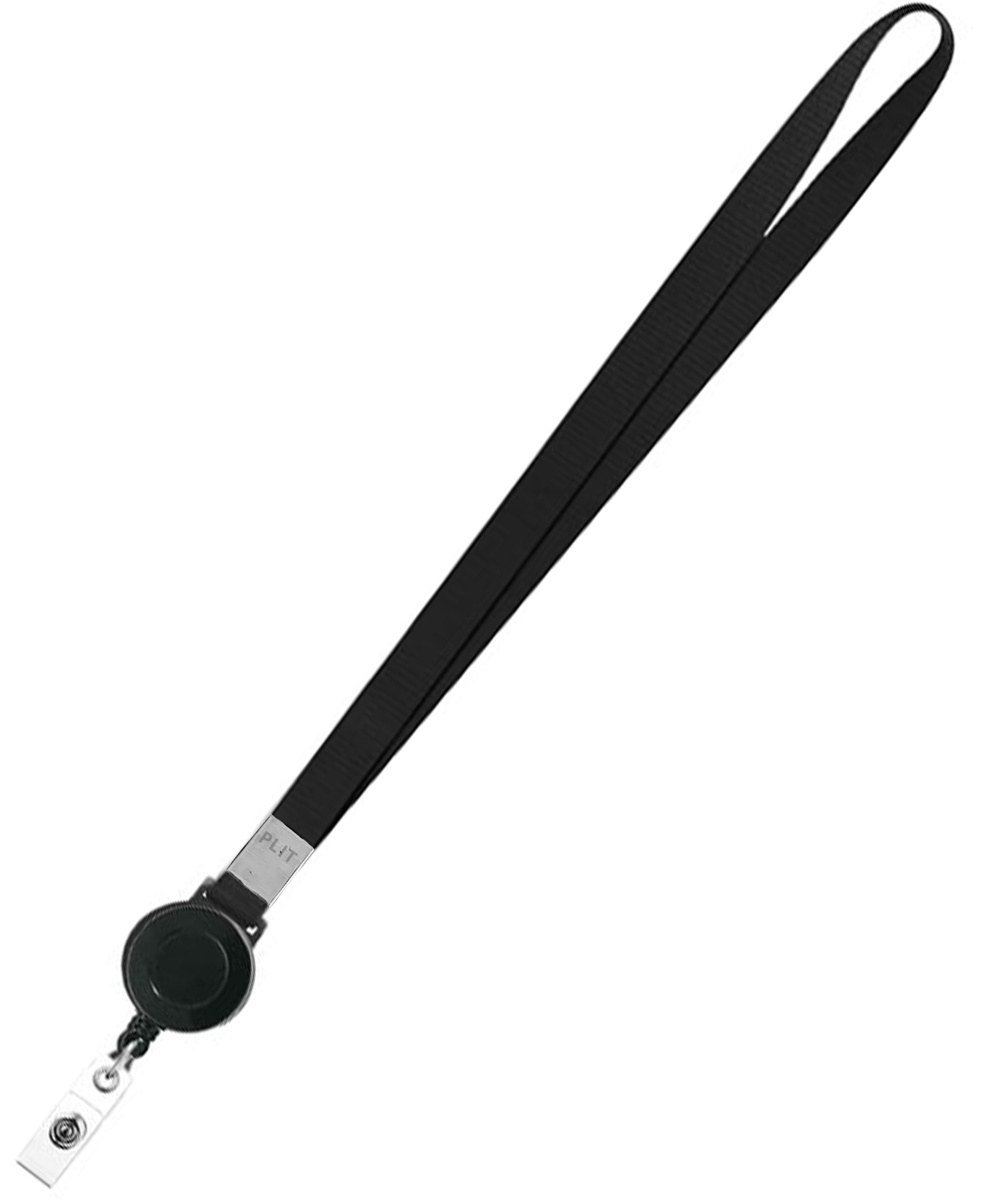 Cordon Lanyard con YOYO Extendible para Porta Carnet, Negro