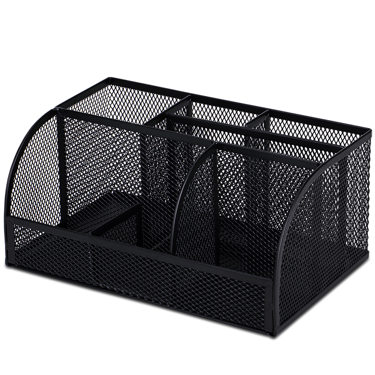 Organizador de Malla Metálica para Escritorio, 7 Div. -Deli 8903