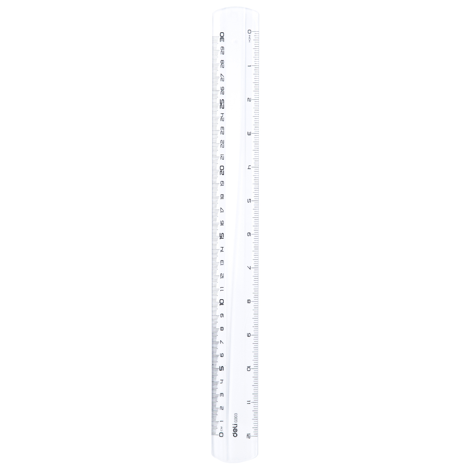 Regla Plástica Transparente de 12 Pulgadas / 30 cm - Deli G00312
