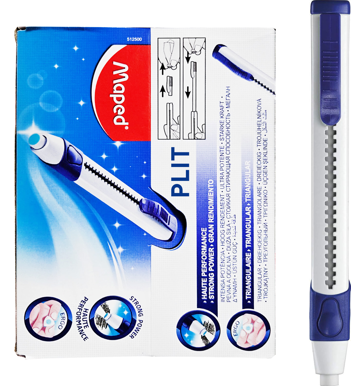 Borrador Retráctil Tipo Lápiz Maped con Portagomas #512500
