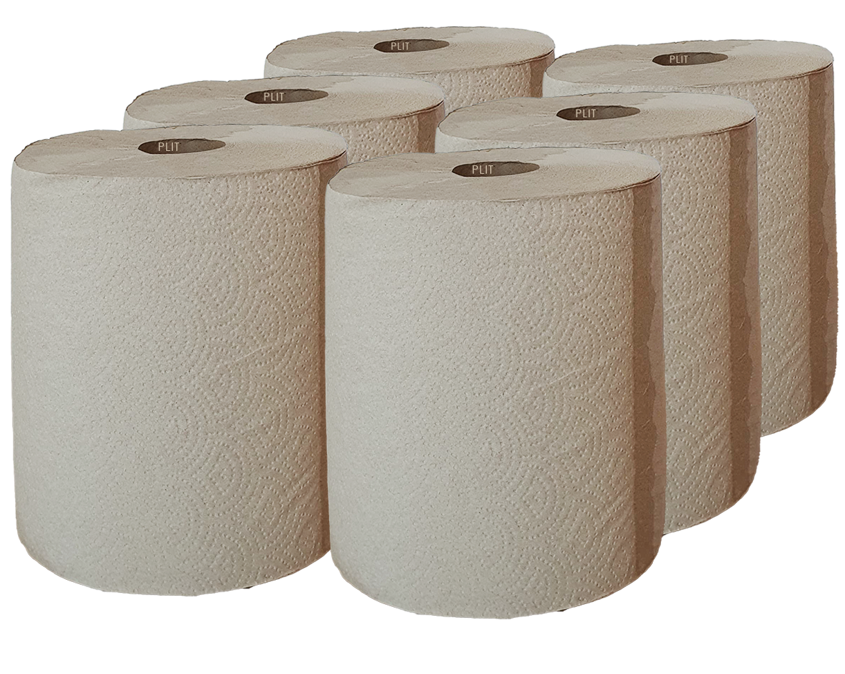 Rollo de Papel Toalla Institucional Kraft 550 Pies 12 pcs