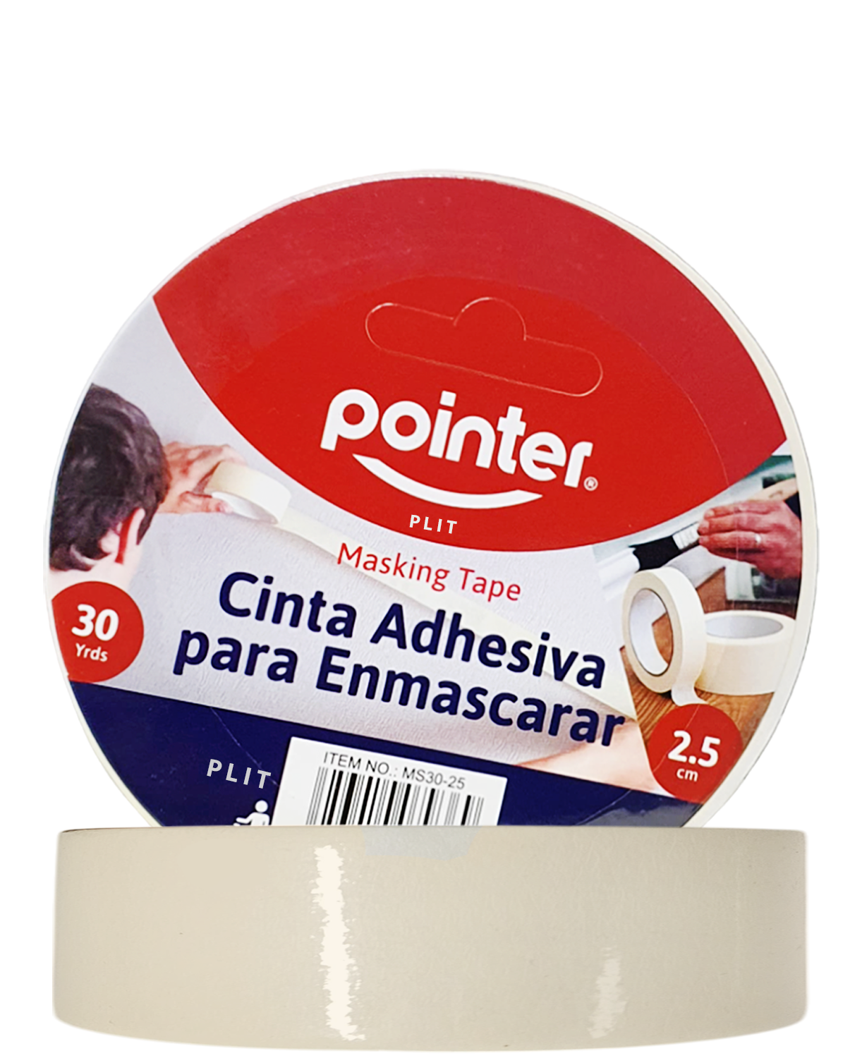 Cinta Masking Tape 1" x 30 Yardas - Pointer MS30-25
