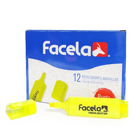 Resaltador Facela Plano, Amarillo