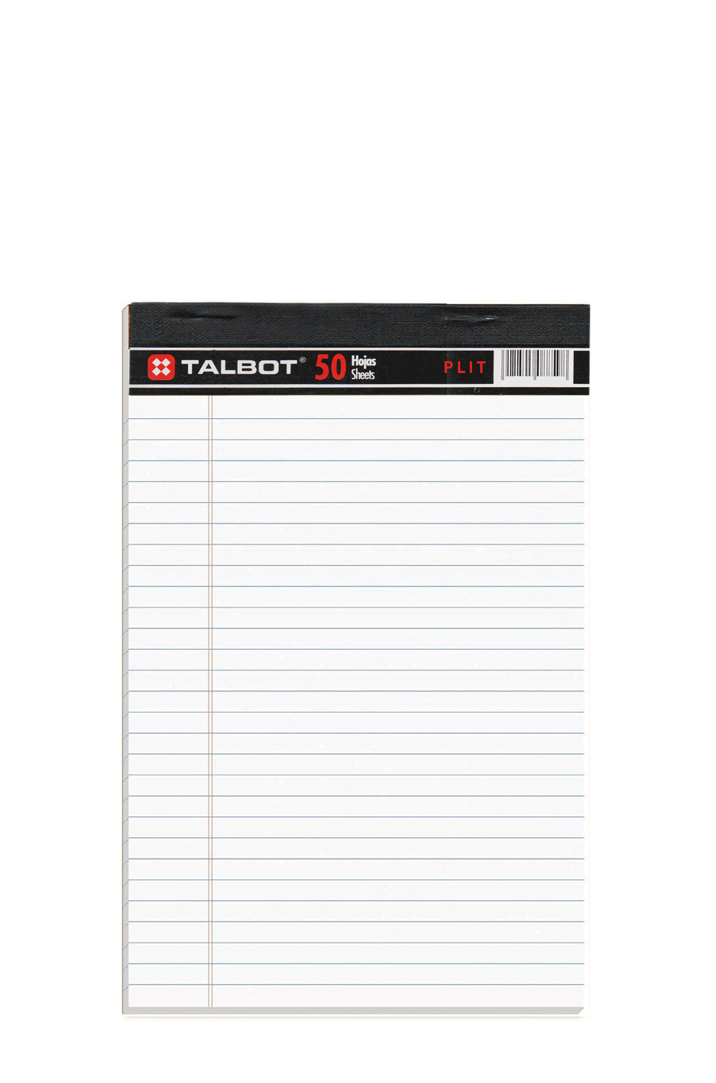 Libreta Rayada Blanca 5.5″ x 8.5″ de 50 Hojas - Talbot T-79211050PAD-B