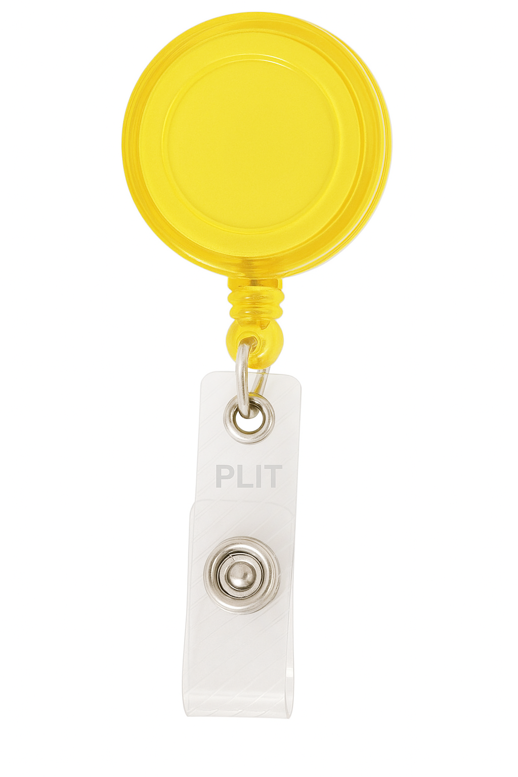 Cordon tipo YOYO Extendible para Porta Carnet, Amarillo Translúcido - CONY NB209-AM