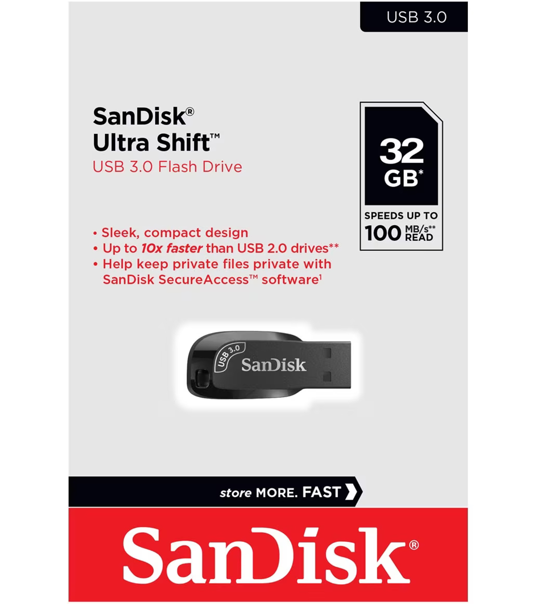 Memoria USB 32GB, 3.0 SanDisk Ultra Shift