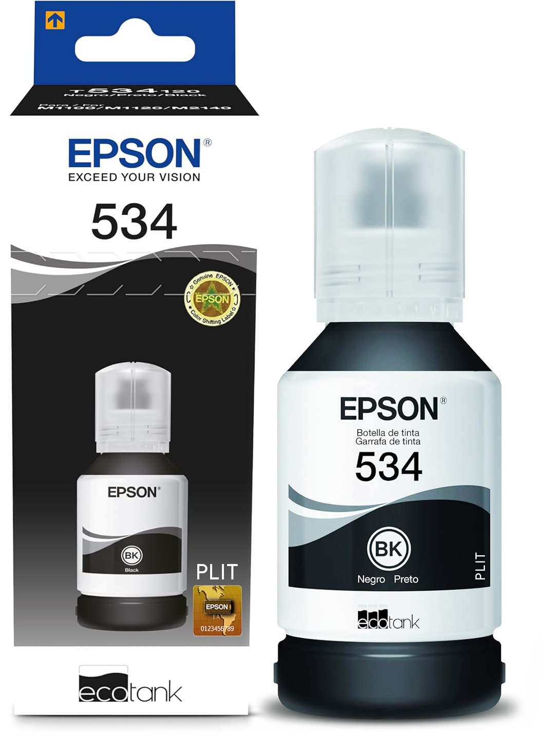 ORIGINAL: Botella de Tinta Epson T534 Negro (T534120-AL)