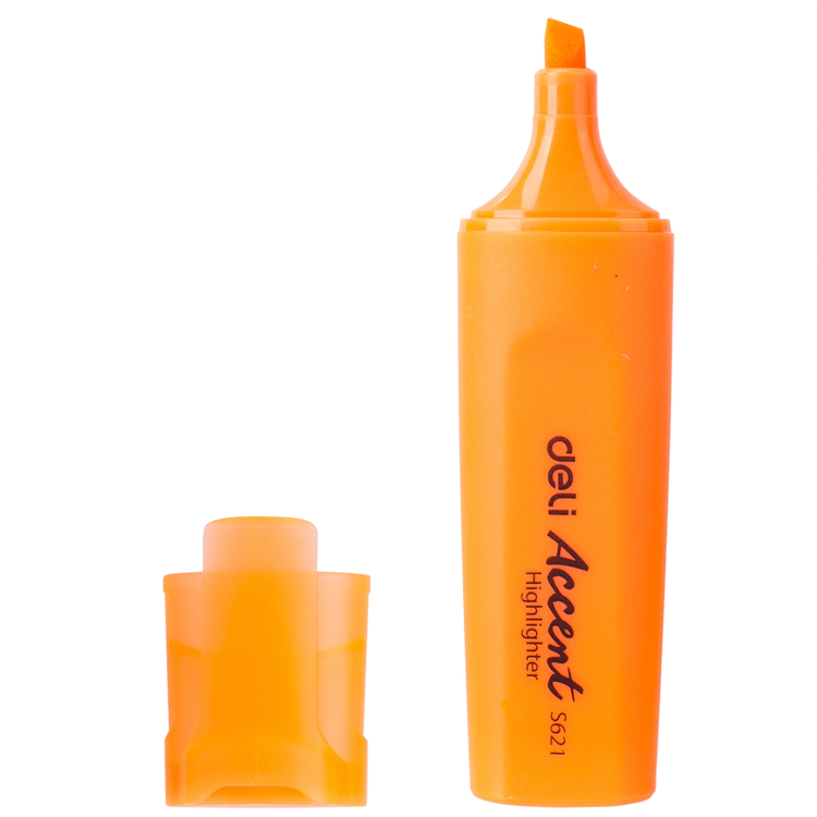 Resaltador Deli Accent S621, Naranja Neón
