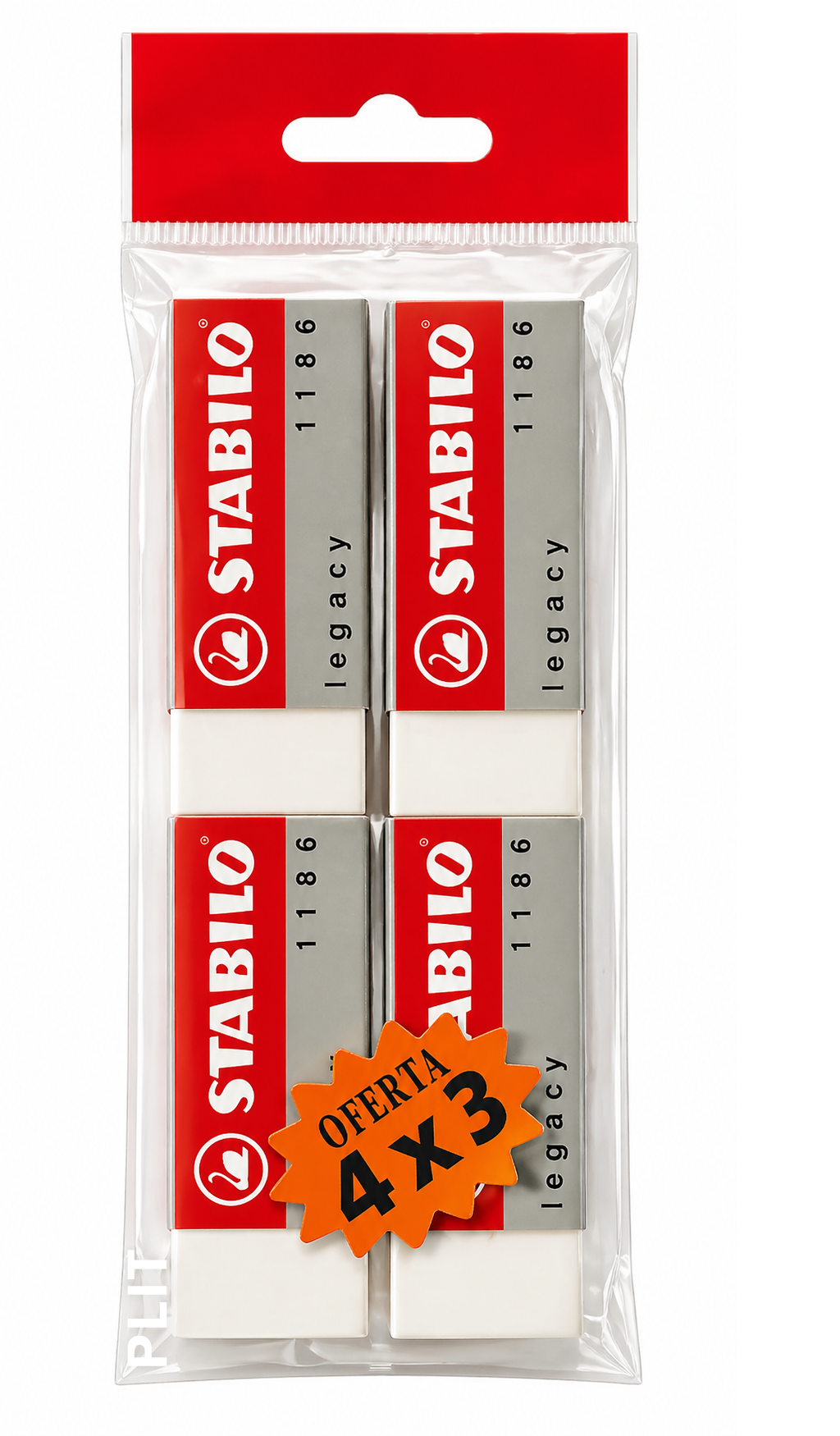 Set de Gomas de Borrar STABILO Legacy 1186, (Compra 3 + 1 Gratis)
