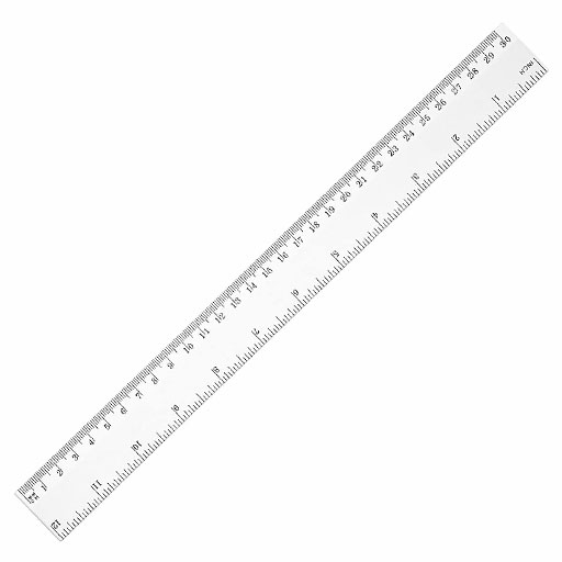Regla Plástica Transparente 12 Pulgadas