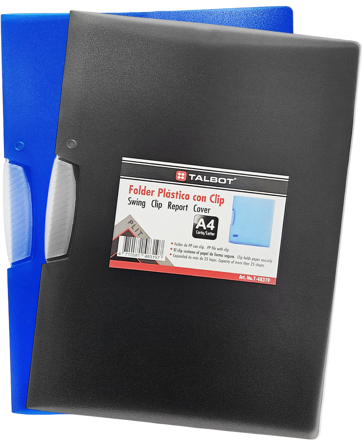 Folder Plástico con Clip para Reportes - Talbot T-48319