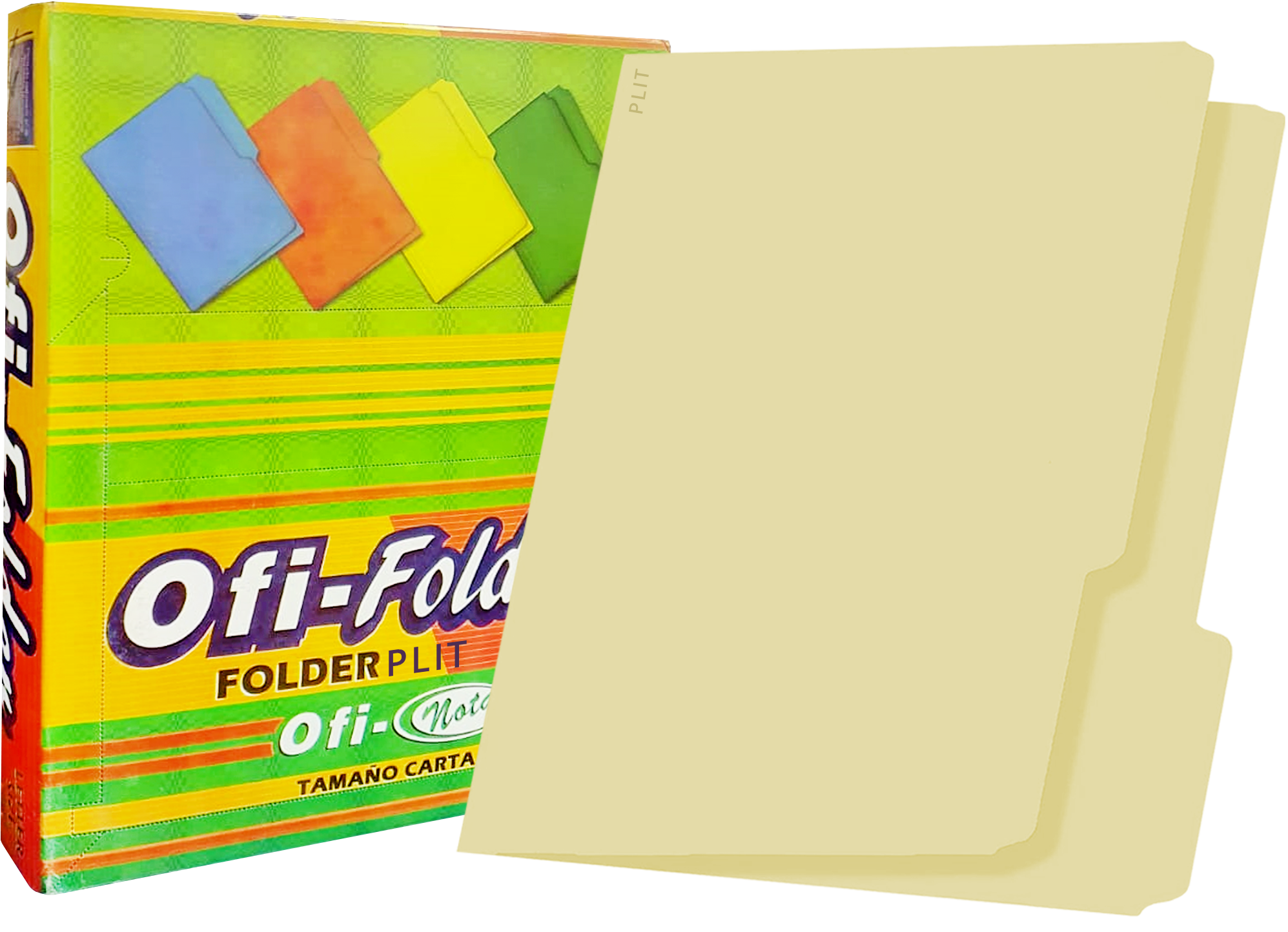 Folders Amarillo Pastel 8.5" x11", 100 pcs - Ofi-Nota 5018025