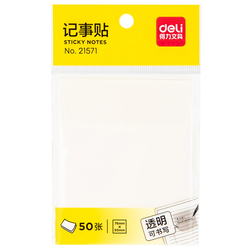 Nota Adhesiva (Post-it) Transparentes 3"x3.7", 50 pcs