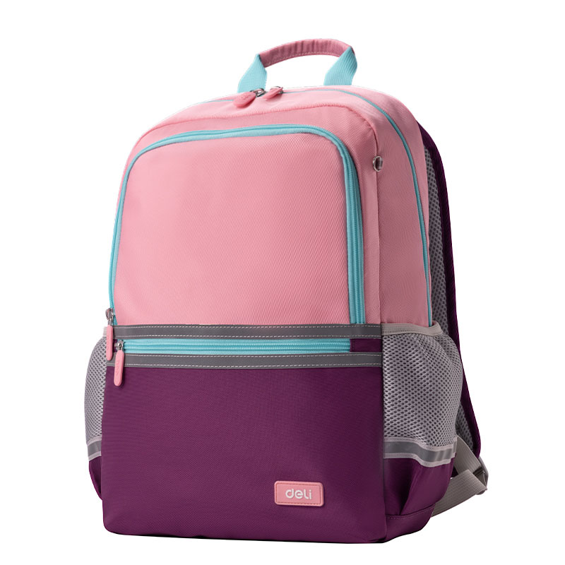Mochila Escolar 16" Rosada para Estudiantes Deli BB159