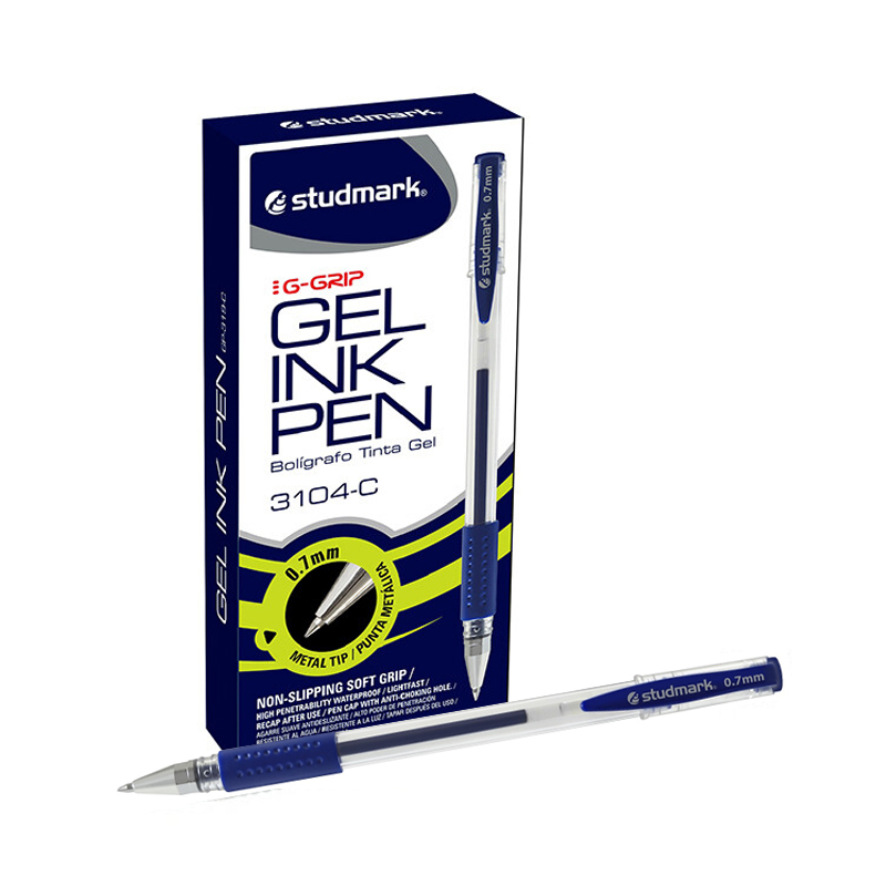 Bolígrafo de Gel 0.7 mm, Azul - Studmark 3104