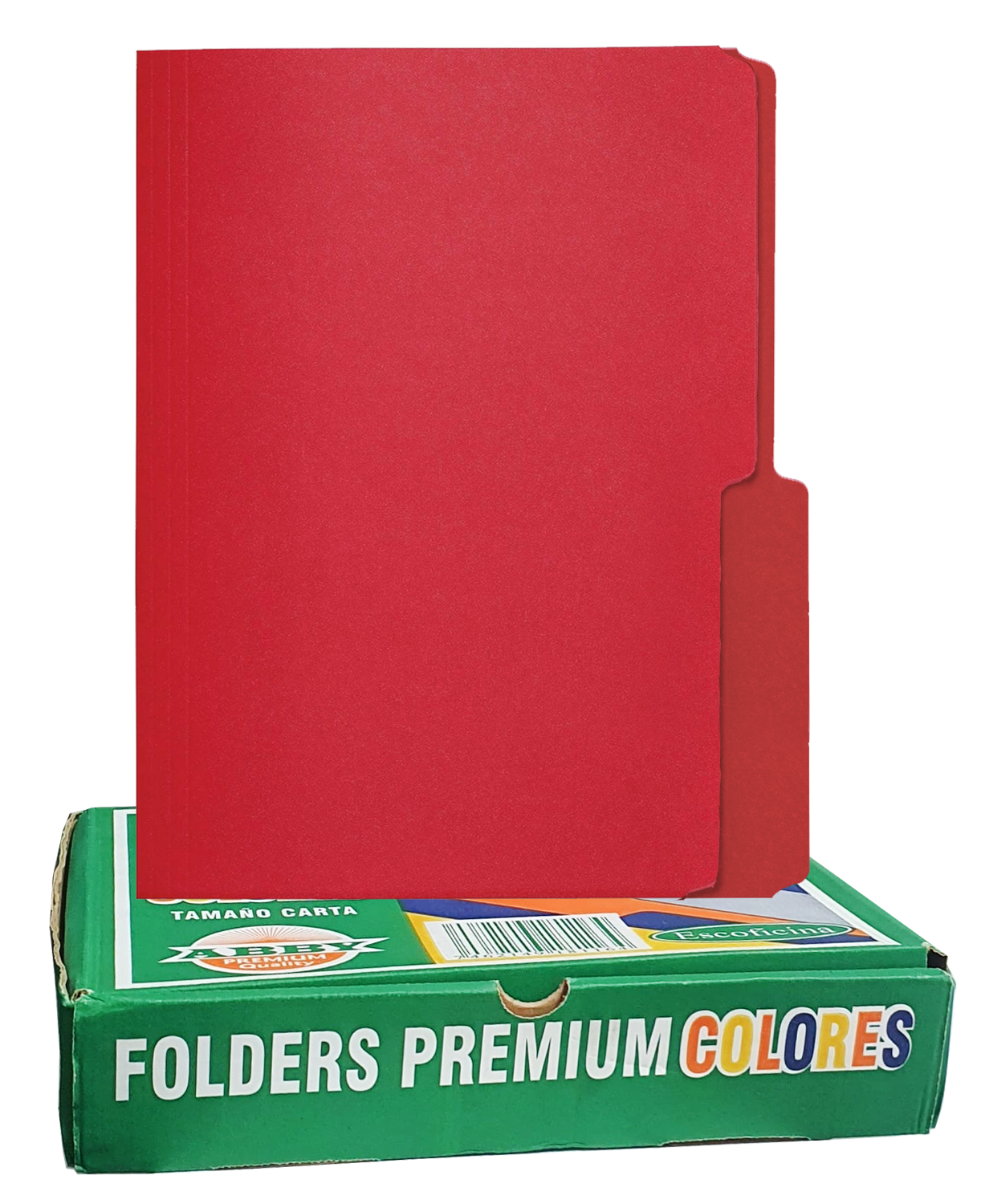 Folders ABBY 8 1/2" x 11" Rojo, 100 pcs