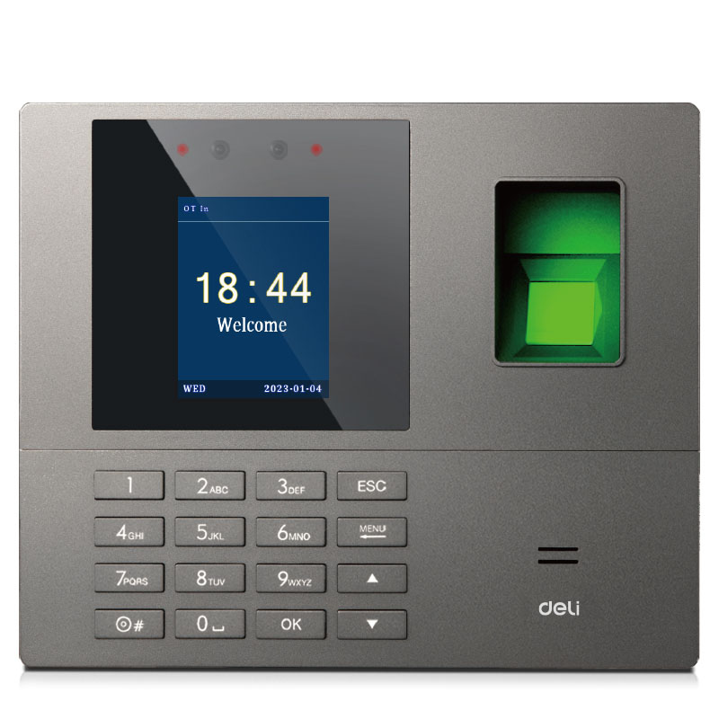 Ponchador Biométrico de Control de Acceso con Lector de Huella y Reconocimiento Facial Deli S161