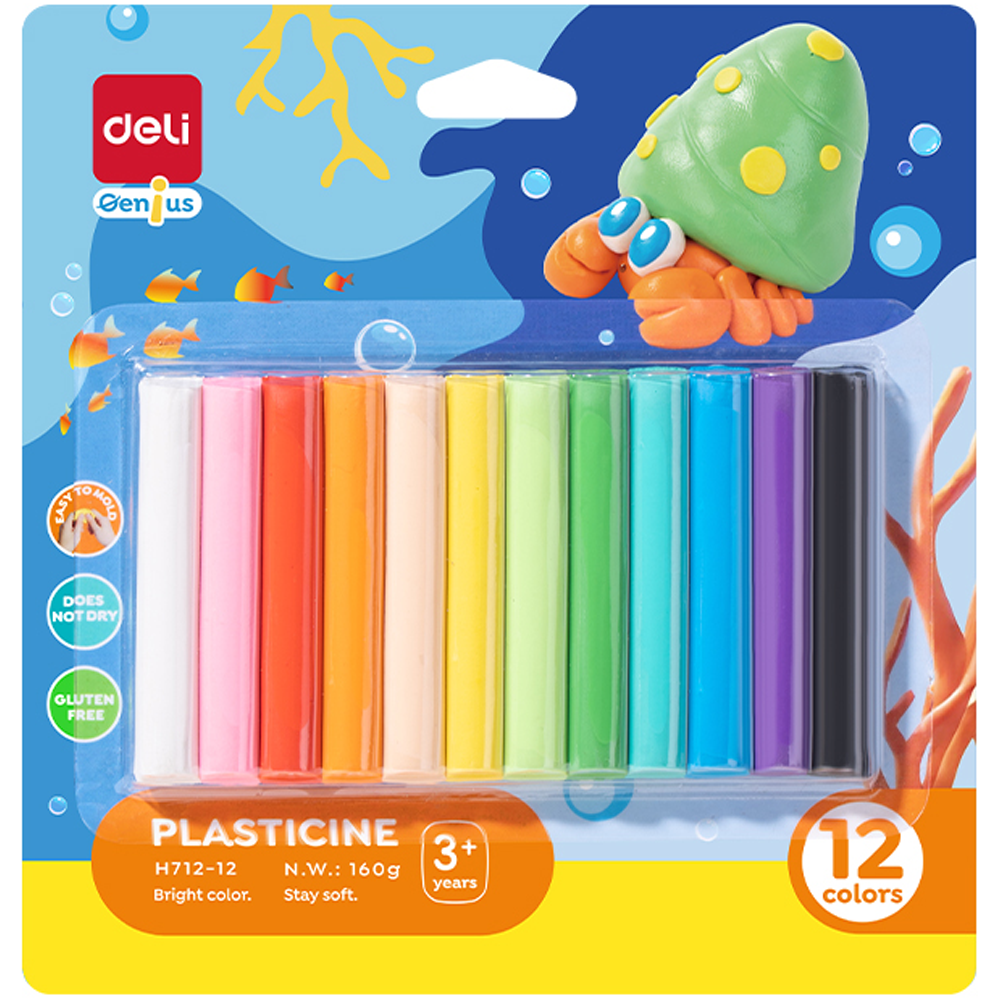 Masilla Infantil Moldeable, 12 Colores