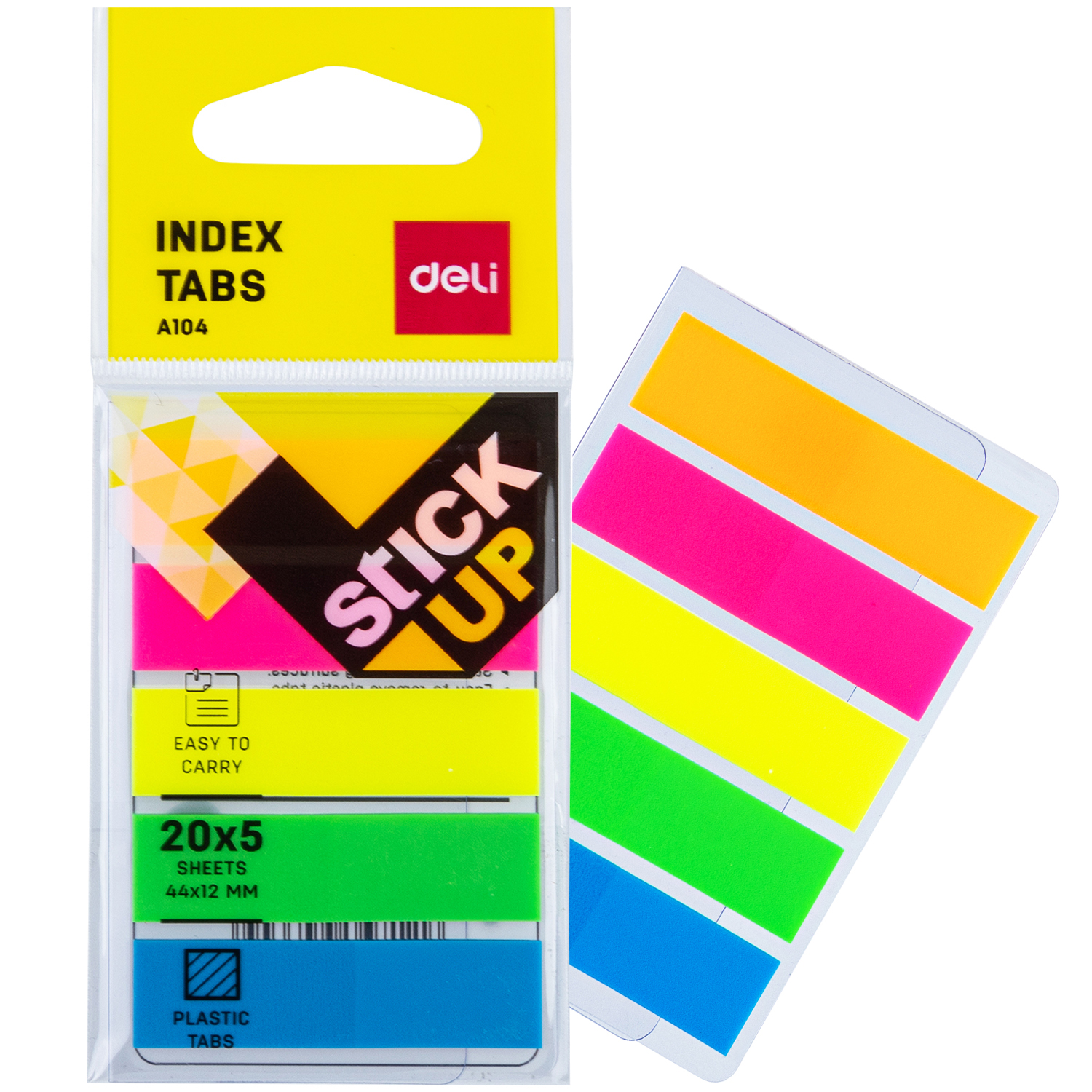Pestañas adhesivas Banderita, 5 colores -  Deli Stick Up A10402