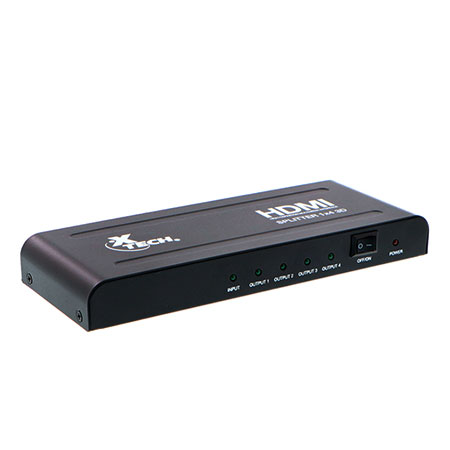 Conector Splitter HDMI de 4 Puertos Xtech XHA-410