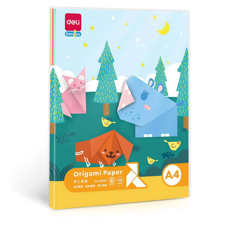 Papel Origami de Colores para Manualidades, 100 Hojas