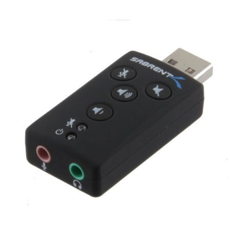 Adaptador de Sonido USB Sabrent USB-SBCV